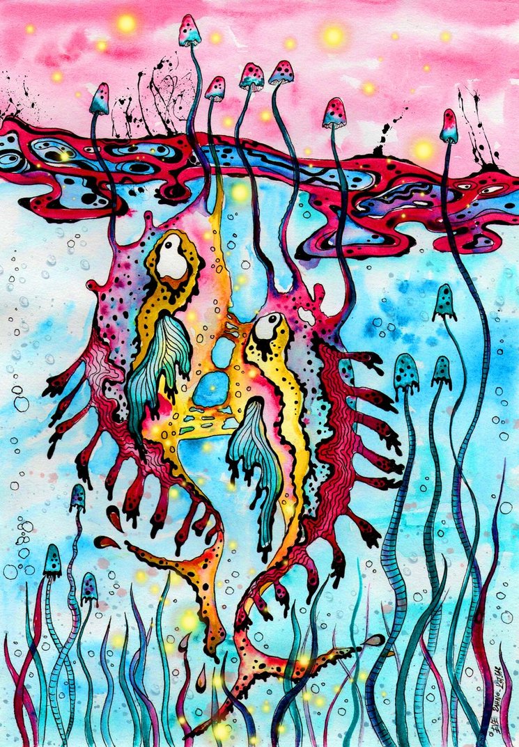 745x1073 Trippy Watercolor Paintings - Trippy Watercolor