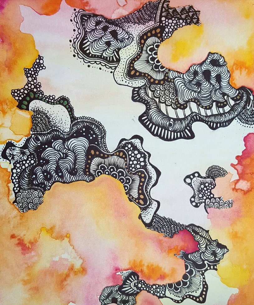 815x981 Trippy Zentangle By Maritzaluna - Trippy Watercolor