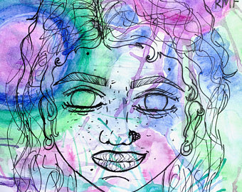 340x270 Watercolor Trippy Etsy - Trippy Watercolor