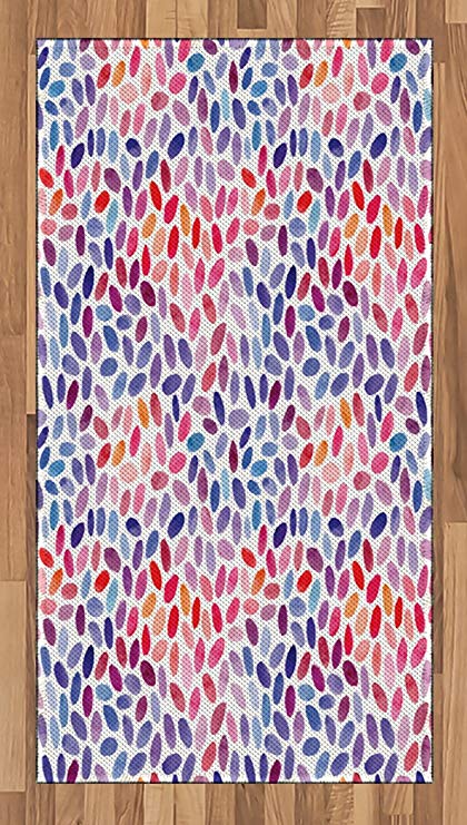 420x741 Ambesonne Geometric Area Rug, Trippy Abstract - Trippy Watercolor