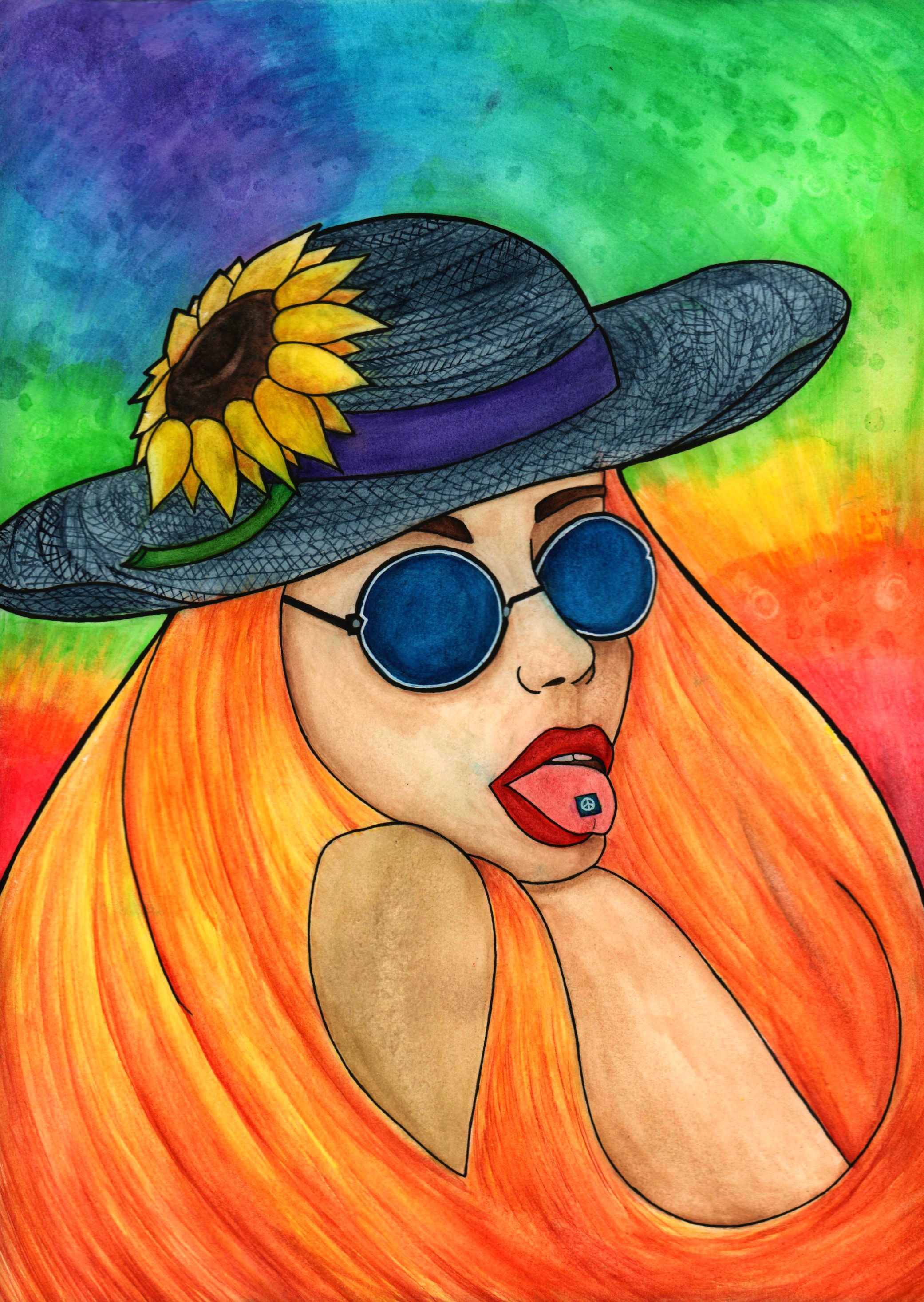 2082x2934 I Love Lucy Watercolor Painting. By Acid Rain Art - Trippy Watercolor