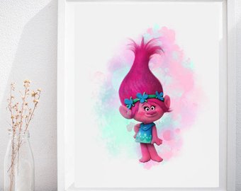 340x270 Watercolor Trolls Etsy - Trolls Watercolor