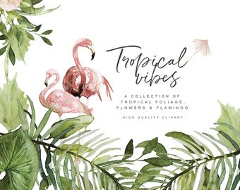 340x270 Tropical Watercolor Etsy - Tropical Watercolor