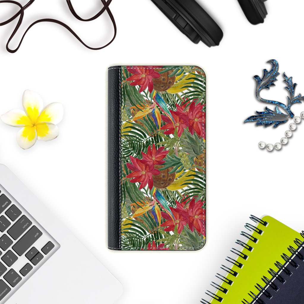 1024x1024 Tropical Watercolor Flowers Wallet Case - Tropical Watercolor Flowers
