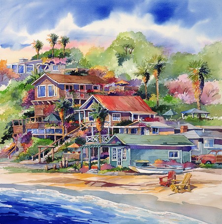 451x456 Watercolor Paintings - Tropical Watercolor Paintings