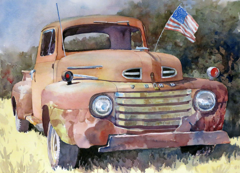 800x576 Watercolor - Truck Watercolor