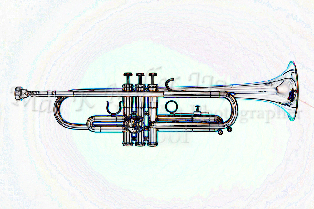 1000x667 Trumpet Watercolor Metal Wall Art 2506.23 - Trumpet Watercolor