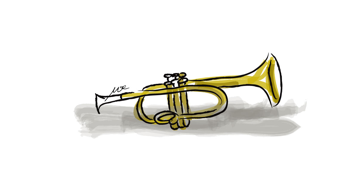 1200x630 Who Put A Trumpet Here - Trumpet Watercolor