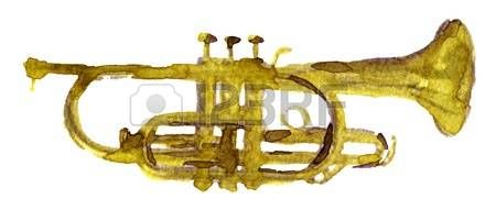 450x191 Image Result For Watercolor Trumpet Watercolor - Trumpet Watercolor