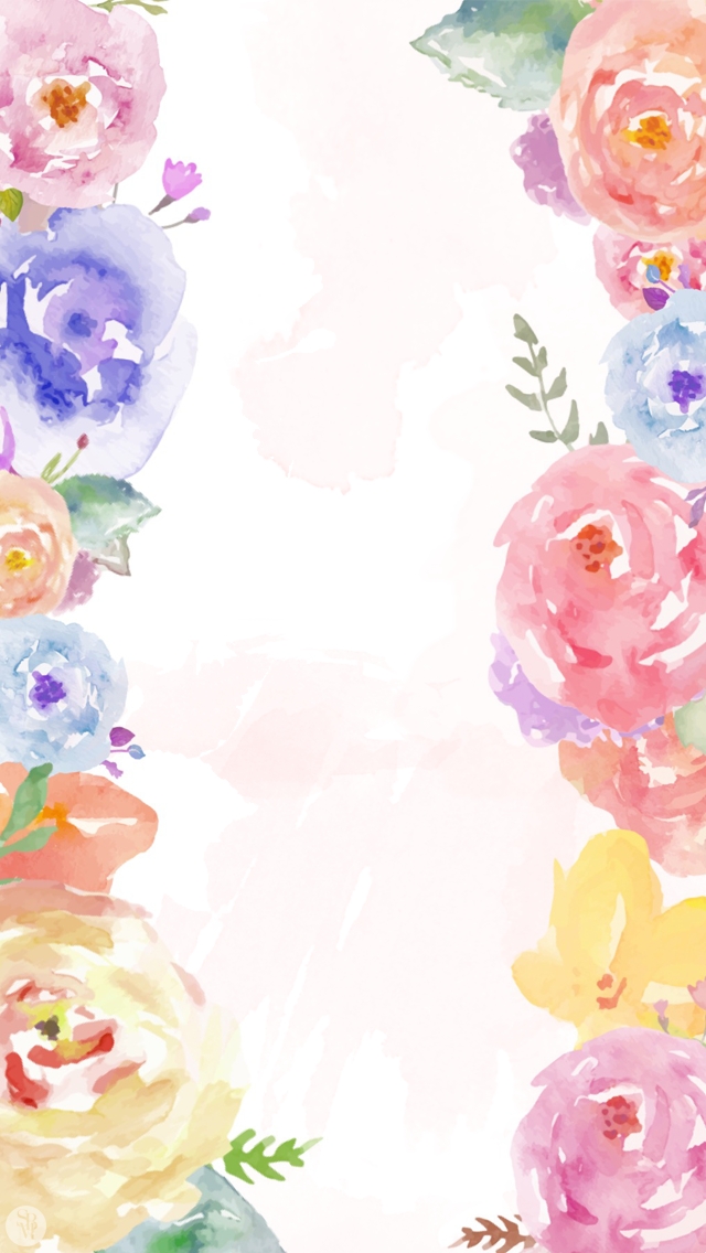 640x1136 Watercolor Flower Background Tumblr - Tumblr Watercolor Flowers