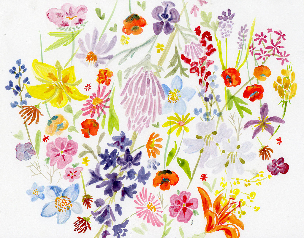1024x804 Watercolor Flowers Tumblr - Tumblr Watercolor Flowers
