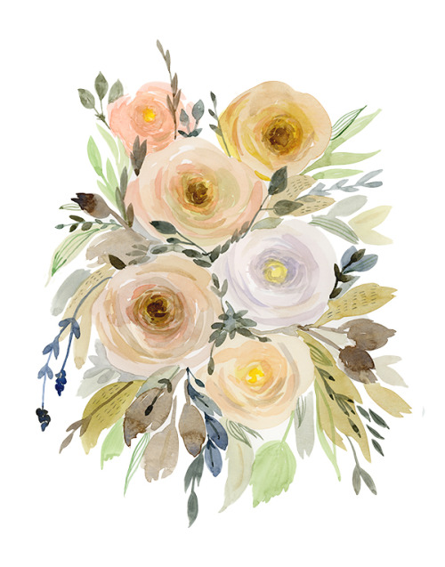 500x637 Everyday Watercolor - Tumblr Watercolor Flowers
