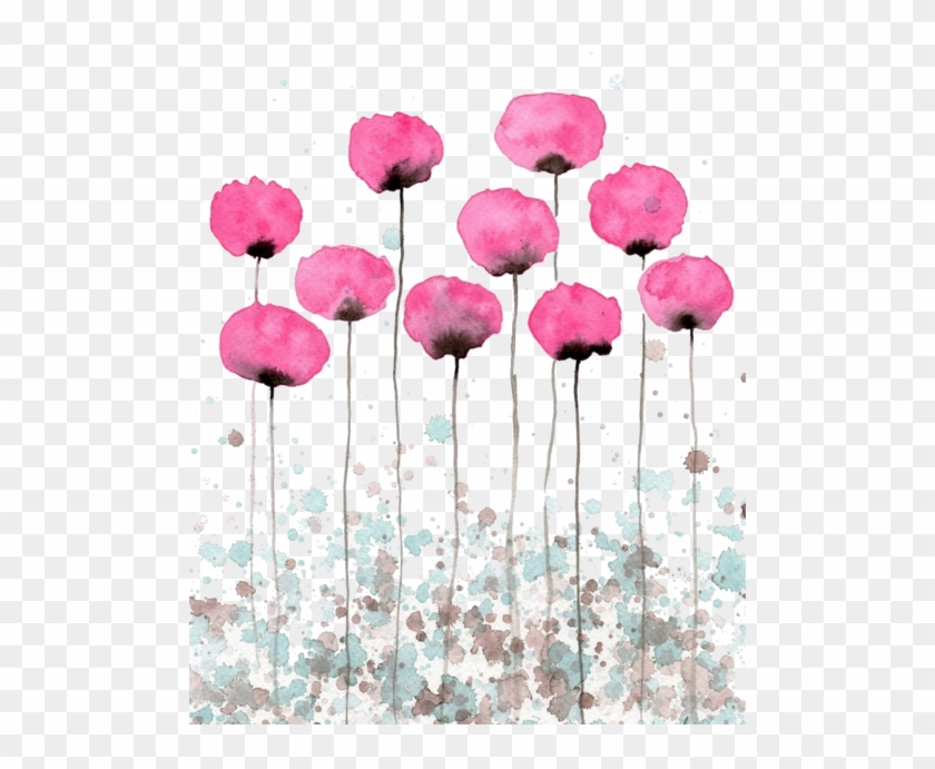 840x691 Flutter Pink Flowers Giclee Print Of An Original Watercolor - Tumblr Watercolor Flowers