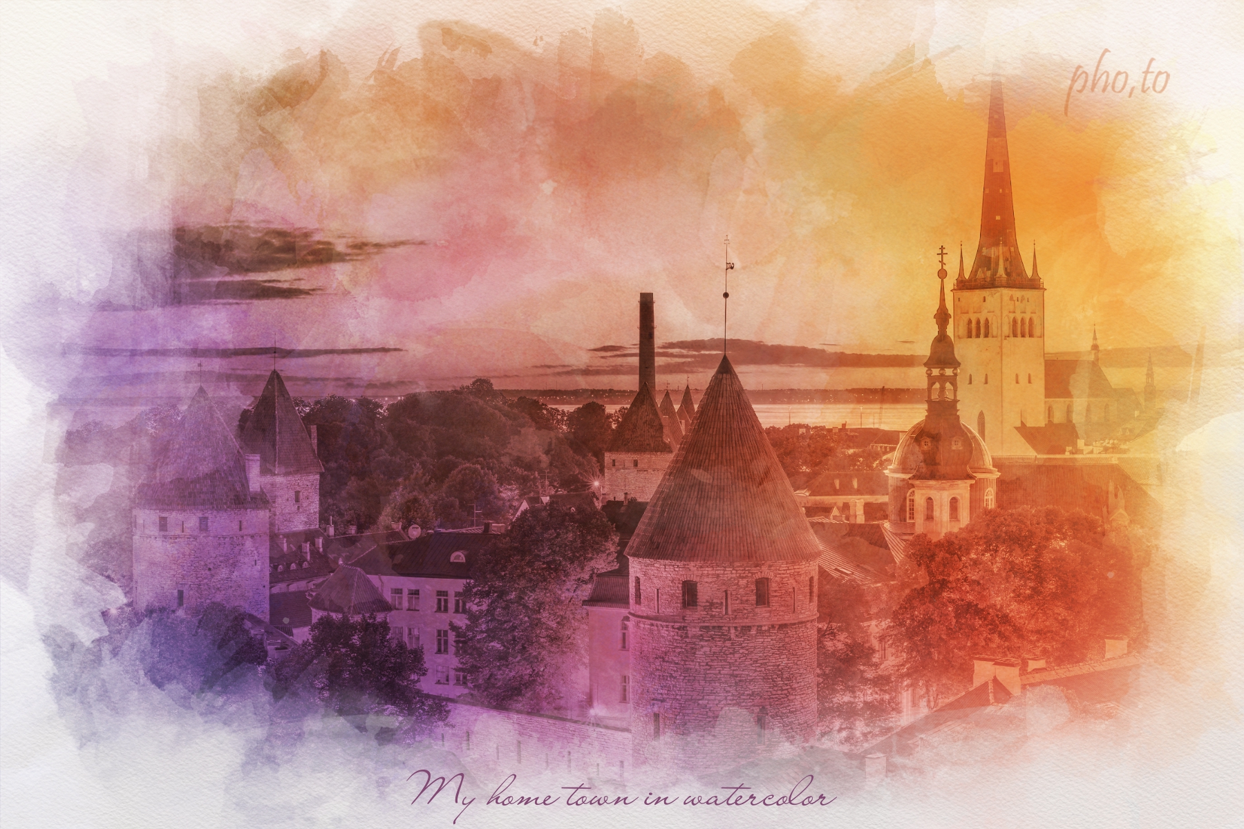 1800x1200 Warm Colors Painting Effect. Photo To Watercolor Online. - Turn Image Into Watercolor