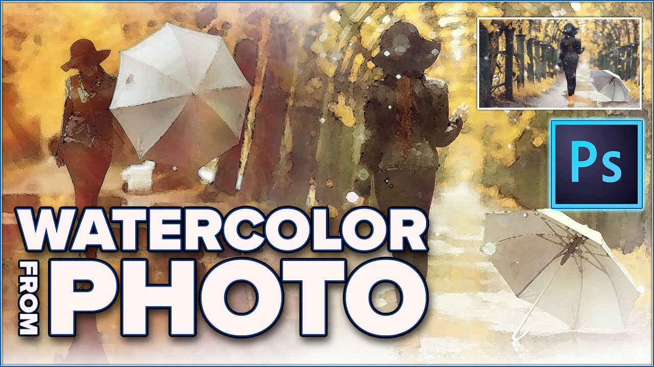 1280x720 Turn Any Photo To Watercolor Painting In Photoshop - Turn Image Into Watercolor