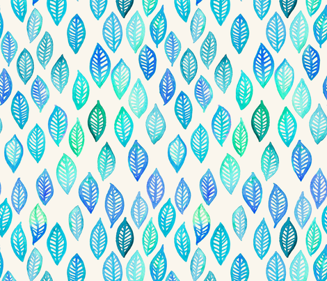 470x403 Watercolor Leaf Pattern In Blue And Turquoise Wallpaper - Turquoise Watercolor