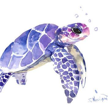 354x354 Best Sea Turtle Painting Products On Wanelo Art In 2018 - Turtle Watercolor Paintings