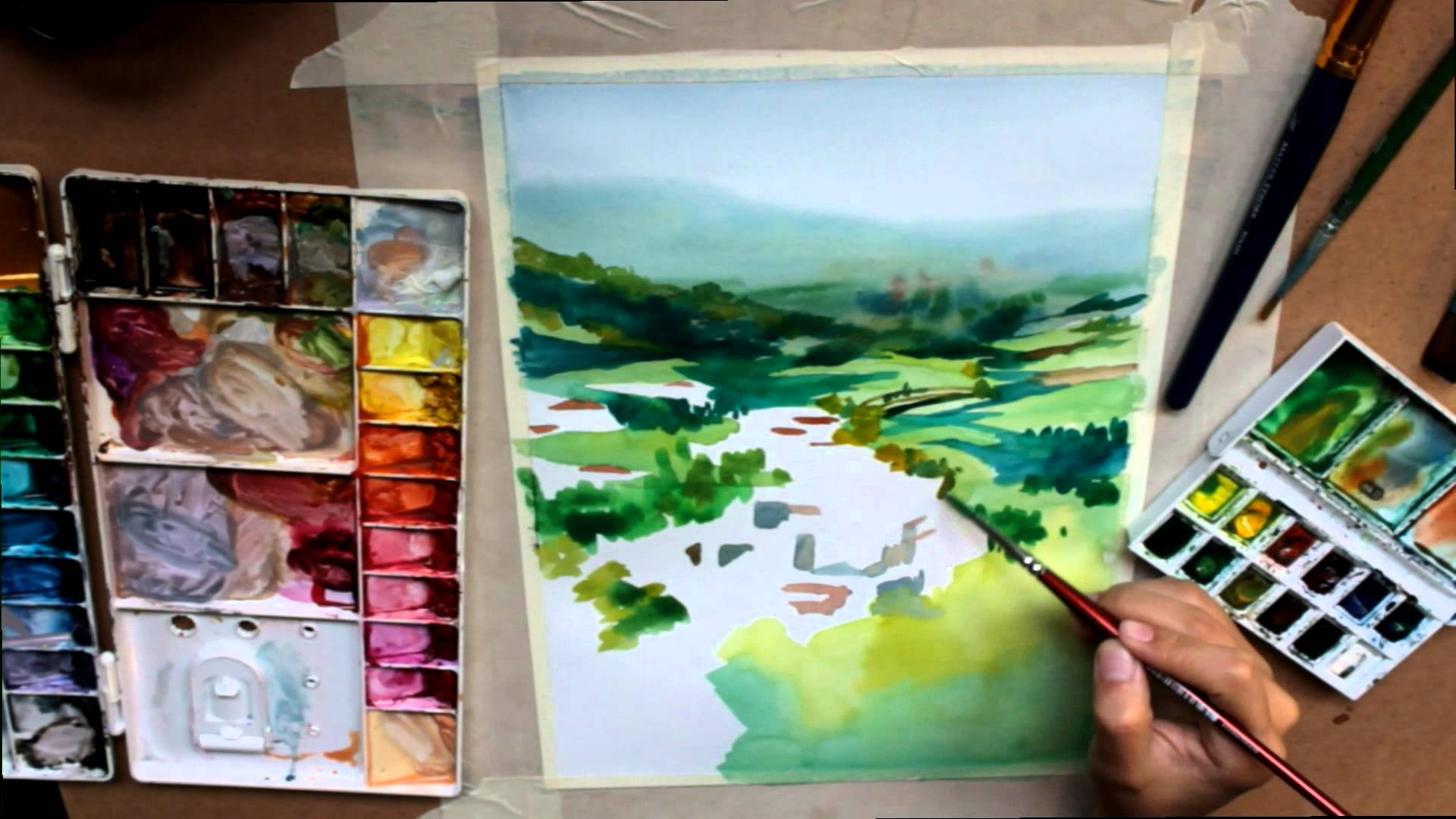 1920x1080 Stia, Tuscany - Tuscany Watercolor