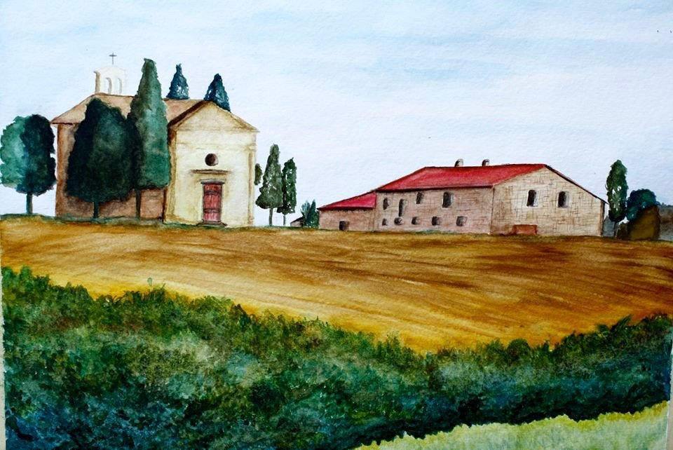 960x642 Tuscany, Watercolor 12 X 15 In. Spring In A Box Market - Tuscany Watercolor