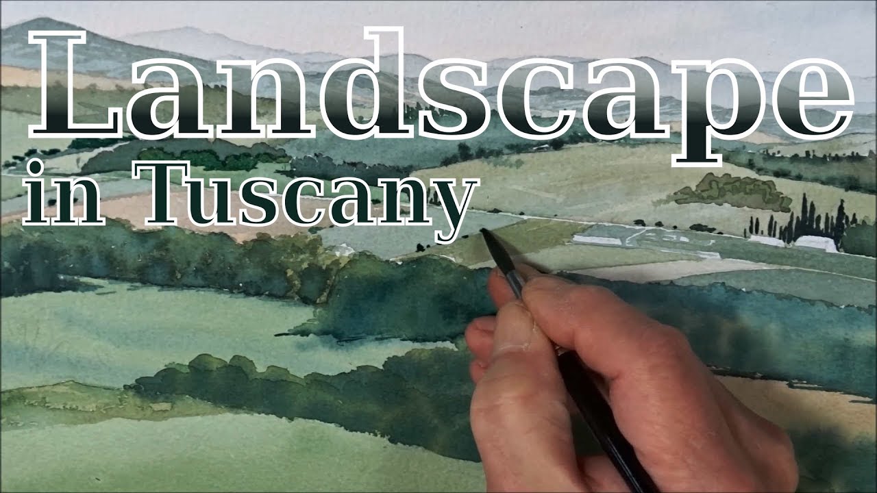 1280x720 Landscape In Tuscany - Tuscany Watercolor