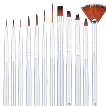 350x350 Professional 12 Pcs Different Nylon Hair Types Art Supplies Detail - Types Of Watercolor Brushes