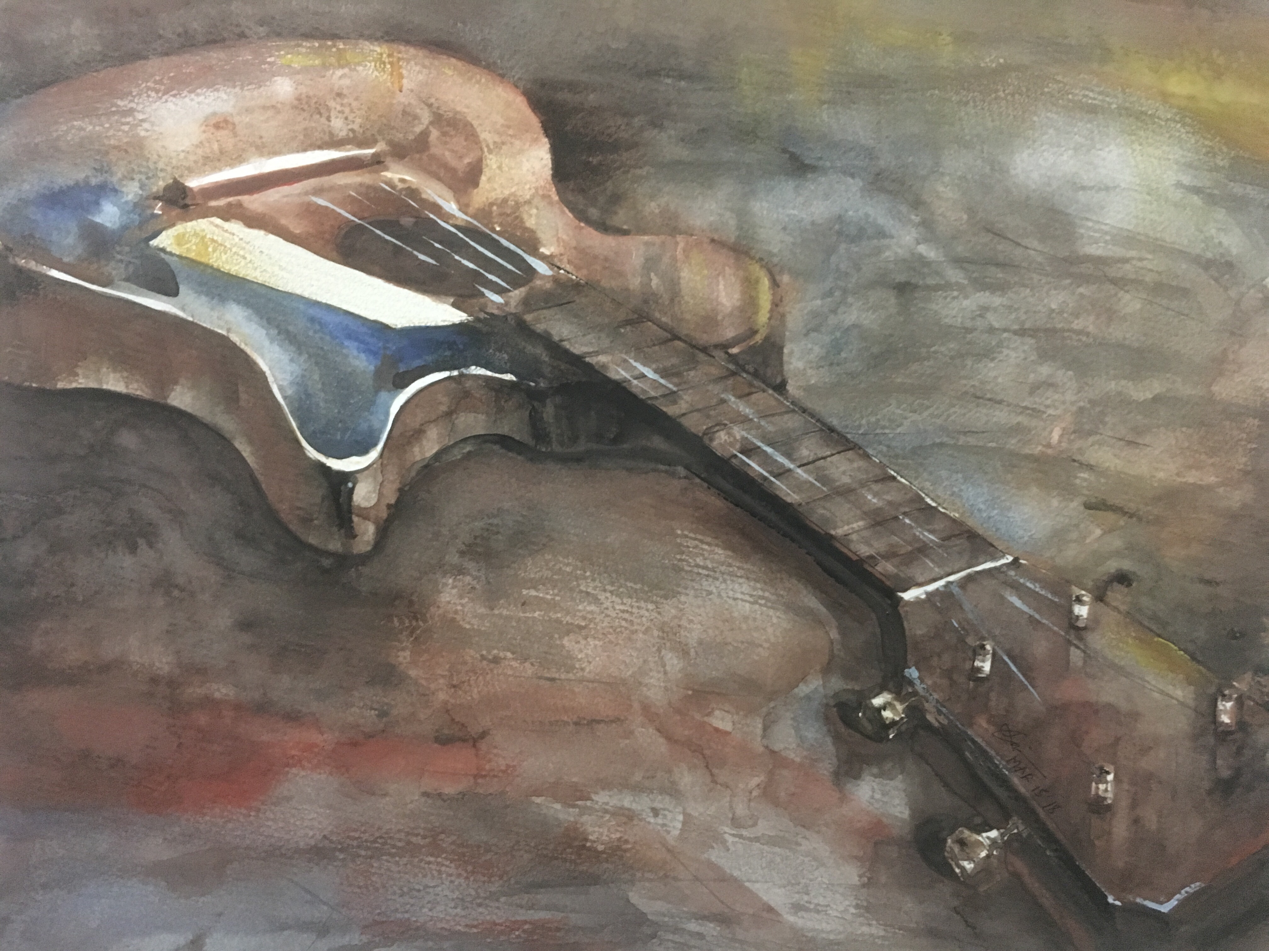 4032x3024 Bored Ukulele Watercolor Overload - Ukulele Watercolor