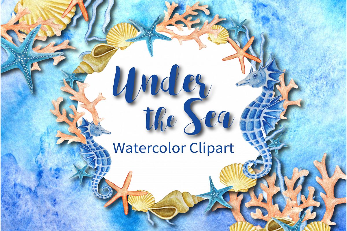 1200x800 Under The Sea Watercolor Clipart - Under The Sea Watercolor