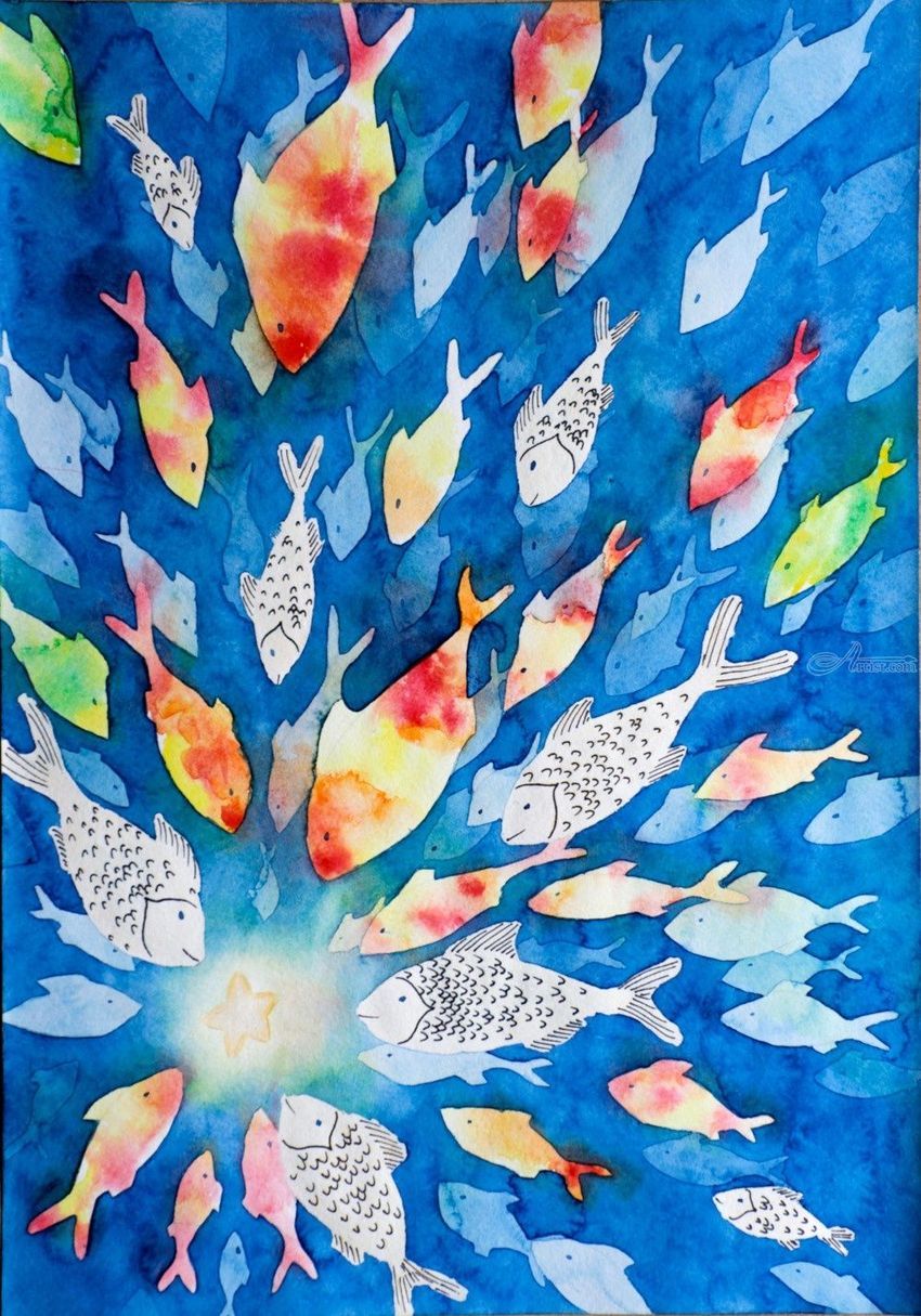 850x1215 Under The Sea Paintings By Ira Samoilina - Under The Sea Watercolor