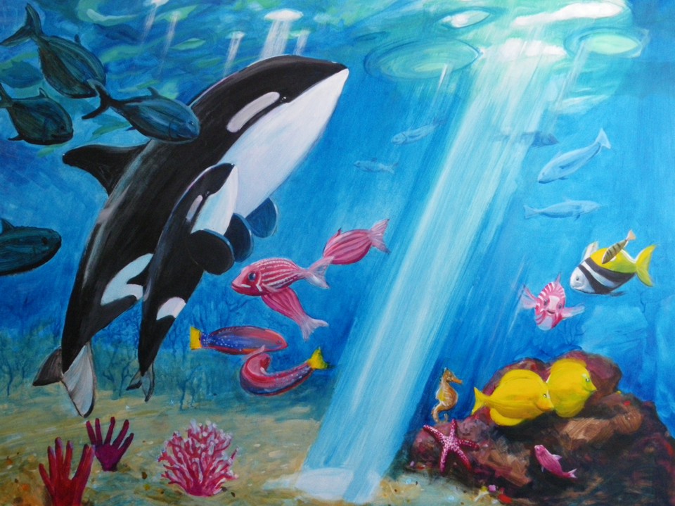 960x719 Oil And Watercolor Painting Artists - Under The Sea Watercolor