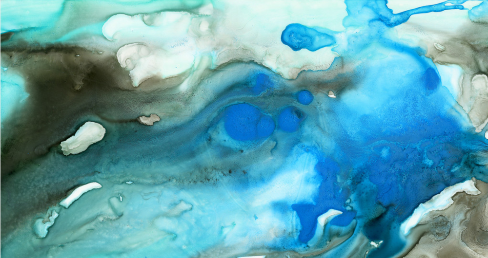 1000x530 Underwater Blues Watercolor On Canvas Black Crow Studios - Underwater Watercolor
