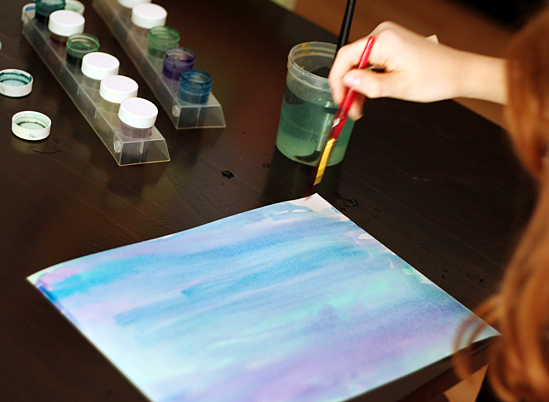 549x402 Underwater Silhouette Paintings Make And Takes - Underwater Watercolor