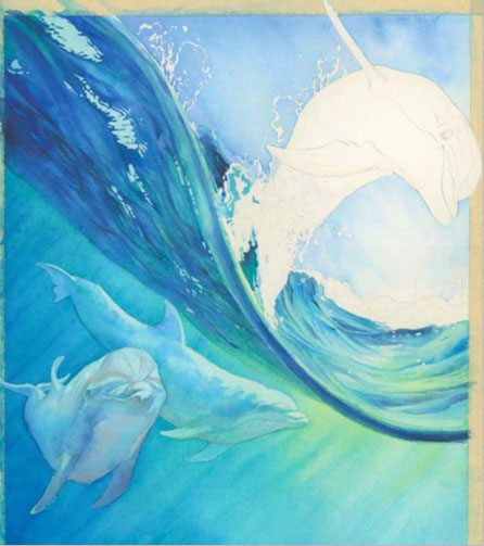 446x503 Painting Dolphins In Watercolor Quarto Knows Blog - Underwater Watercolor
