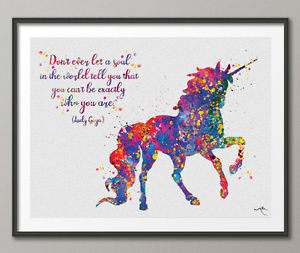 300x253 Unicorn Quote Watercolor Print Fantasy Art Print Animal Nursery - Unicorn Watercolor