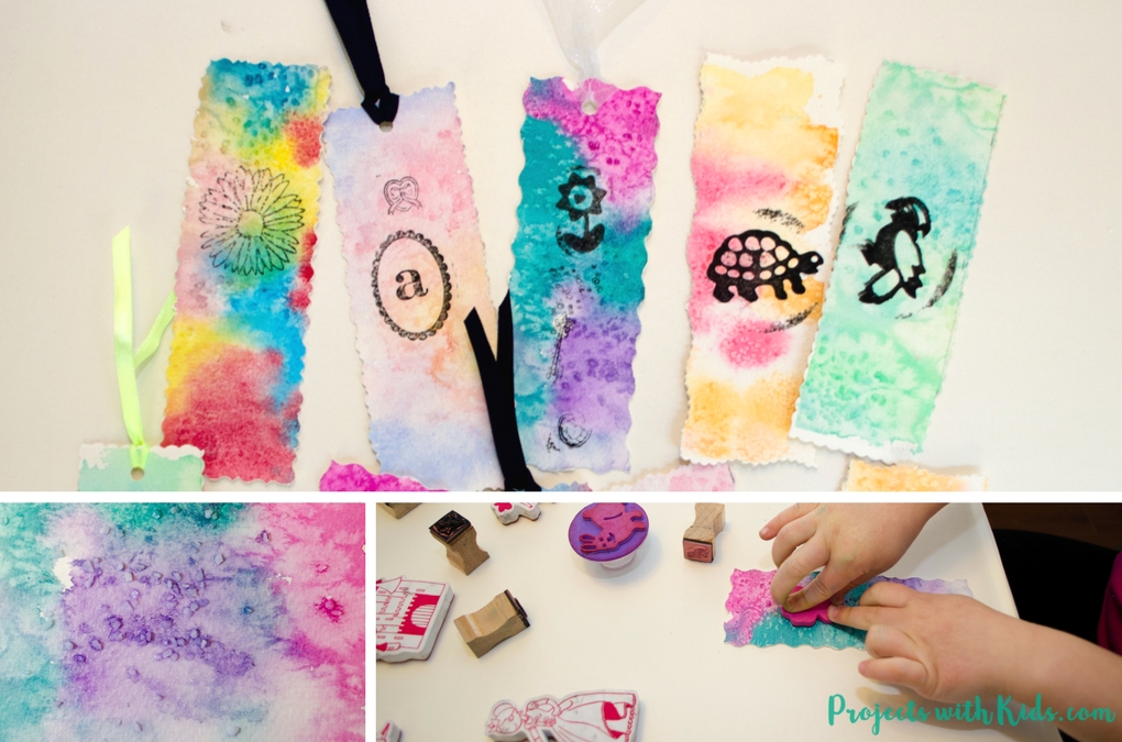 1020x675 Unique Watercolor Bookmarks Easy Process Art For Kids Projects - Unique Watercolor