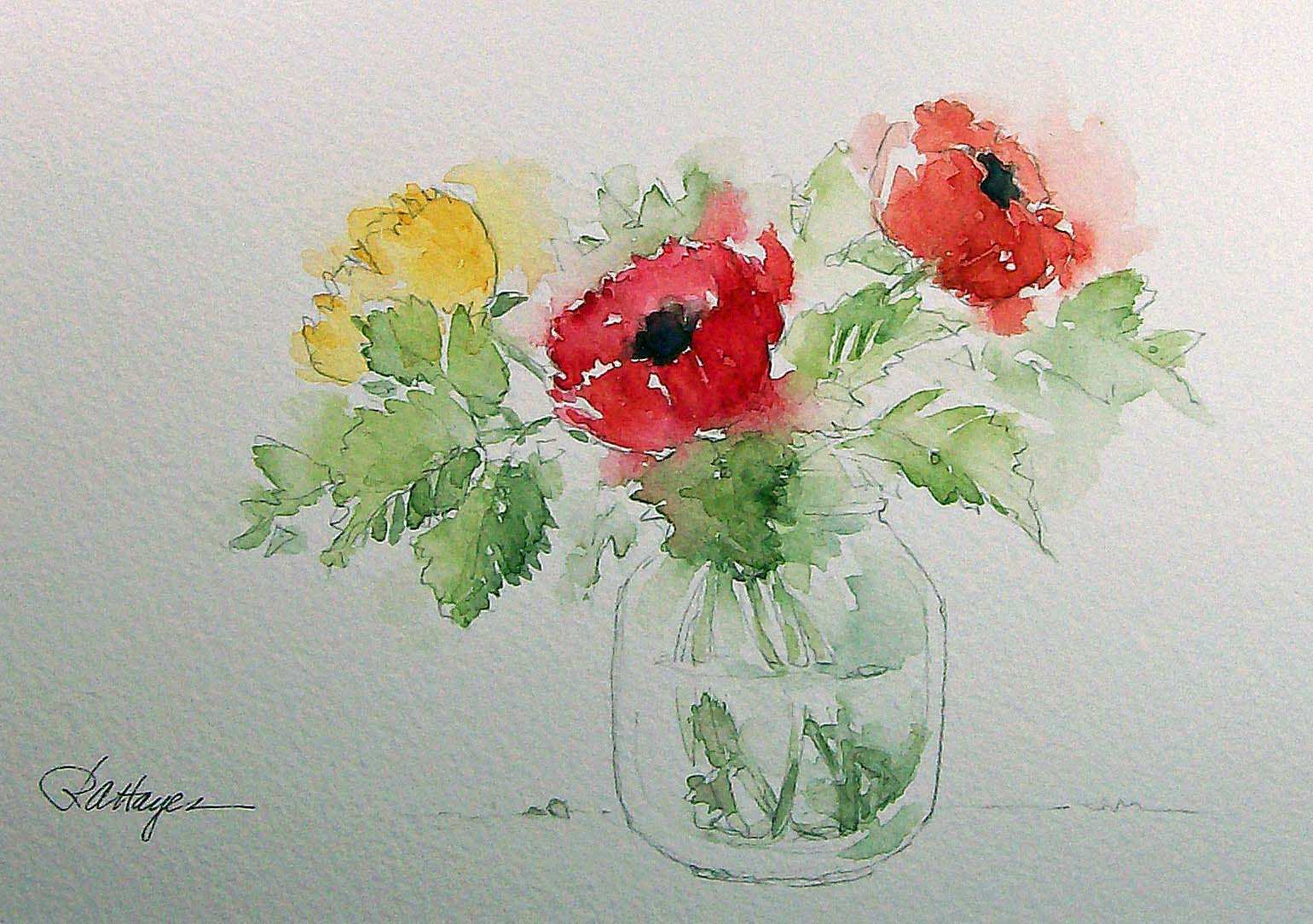 1540x1084 Watercolor Painting Flowers Unique Watercolor Paintings By Roseann - Unique Watercolor