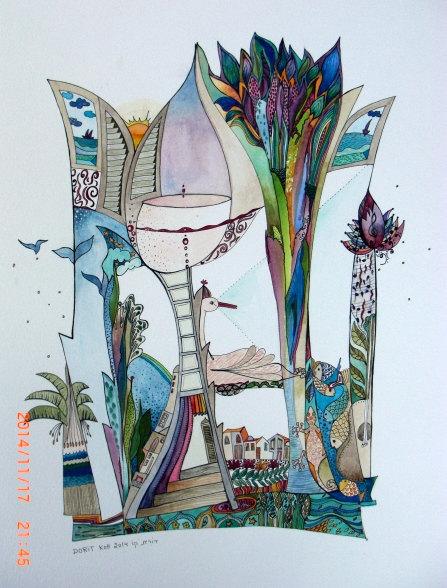 447x588 Wine Chords Watercolor Painting Original Painting Watercolos - Unique Watercolor