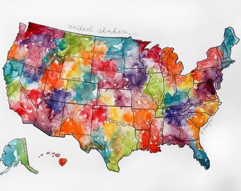 340x270 Scratch Off Usa Map [Mapusa.ticketsbox.us] - United States Watercolor