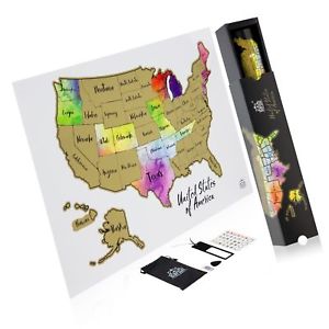300x300 Scratch Off Map Of The United States In Stunning Watercolor - United States Watercolor Scratch Map