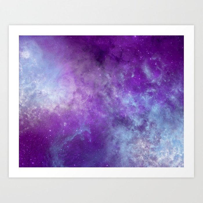700x700 Purple Cloud Nebula Watercolor Universe Art Print By Fbmovercrafts - Universe Watercolor