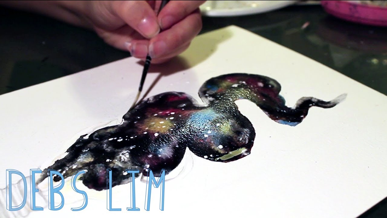 1280x720 Bulb Universe Watercolour Debs Lim - Universe Watercolor