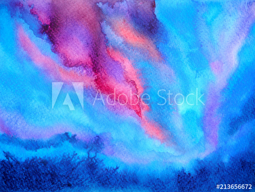 500x376 Abstract Art Universe Watercolor Painting Illustration Design - Universe Watercolor