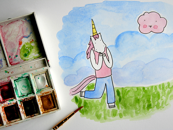 710x534 How To Fix Unwanted Hard Lines And Edges In Watercolor Painting - Up Watercolor