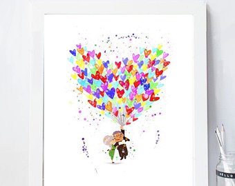 340x270 Print Of Watercolor Etsy - Up Watercolor
