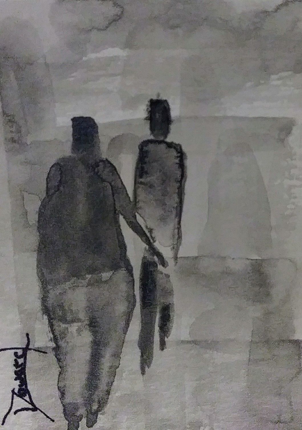 1059x1506 Original African American Aceo Card (2.5x3.5)urban Watercolor - Urban Watercolor