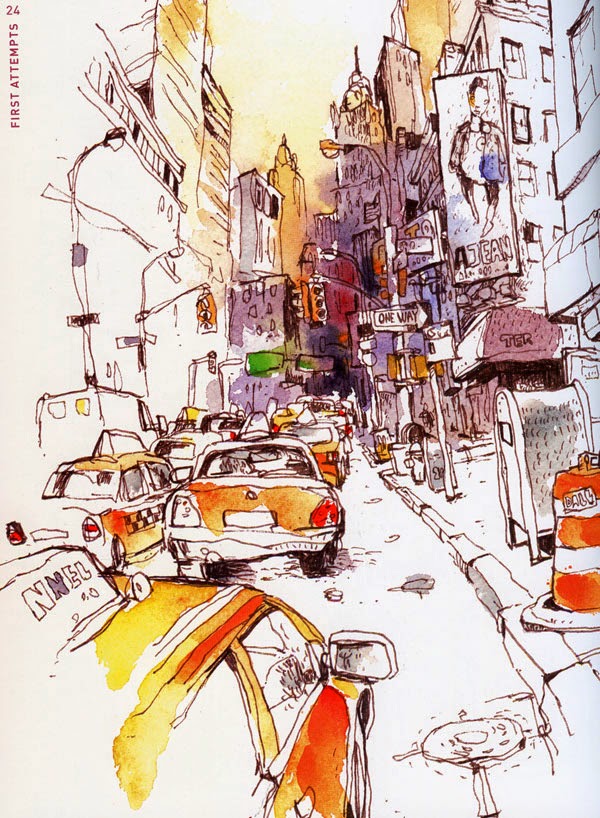 600x818 Fueled By Clouds Amp Coffee Book Review Urban Watercolor Sketching - Urban Watercolor