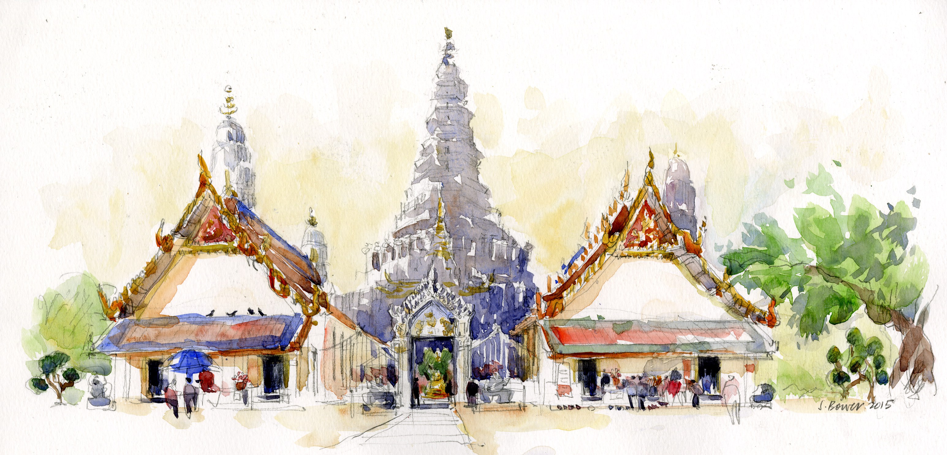 3091x1486 ~ Guest Doodlewash Stephanie Bower, Urban Sketcher - Urban Watercolor Sketching