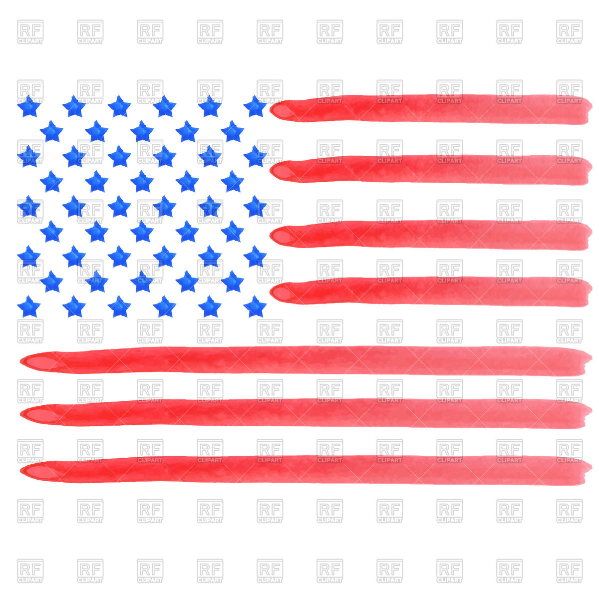 1200x1200 Watercolor Usa Flag Vector Image Vector Artwork Of Signs - Usa Watercolor