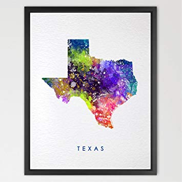 355x355 Dignovel Studios 8x10 Texas Map Usa States Map - Usa Watercolor