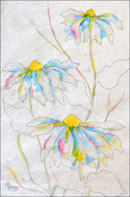 500x759 The Fascinating Painting Technique Of Watercolor Batik - Using White In Watercolor