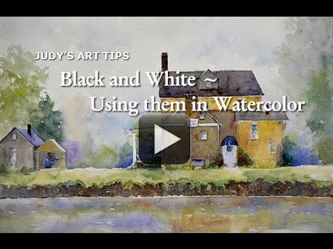 480x360 Watercolor Painting Tips, Using Black And White Paint By Judy Mudd - Using White In Watercolor